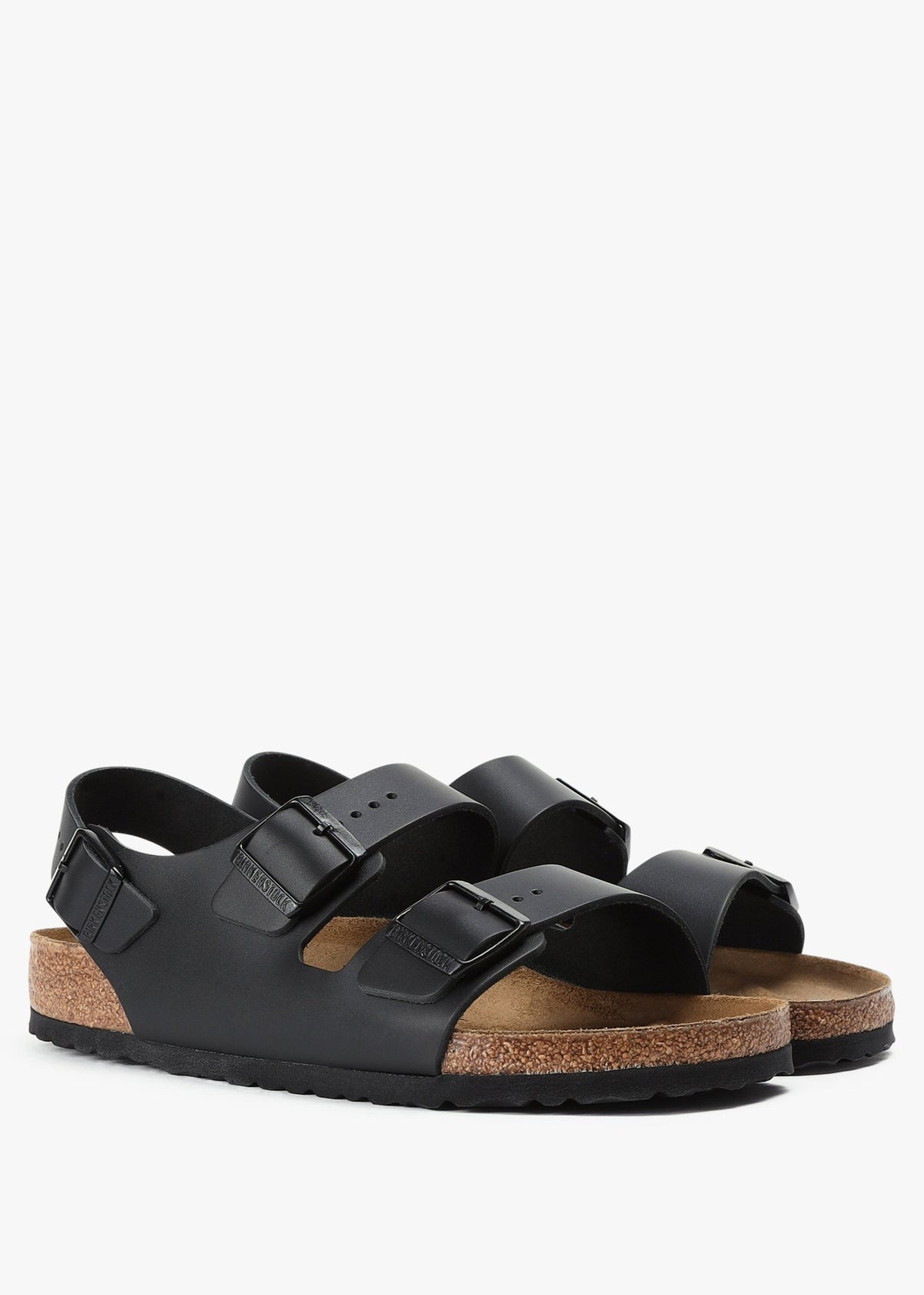 Men's Milano Natural Black Leather Sandals