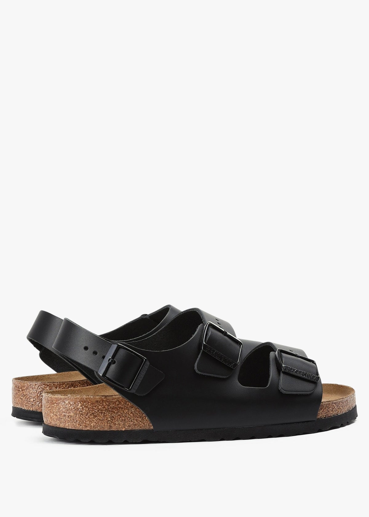 Men's Milano Natural Black Leather Sandals