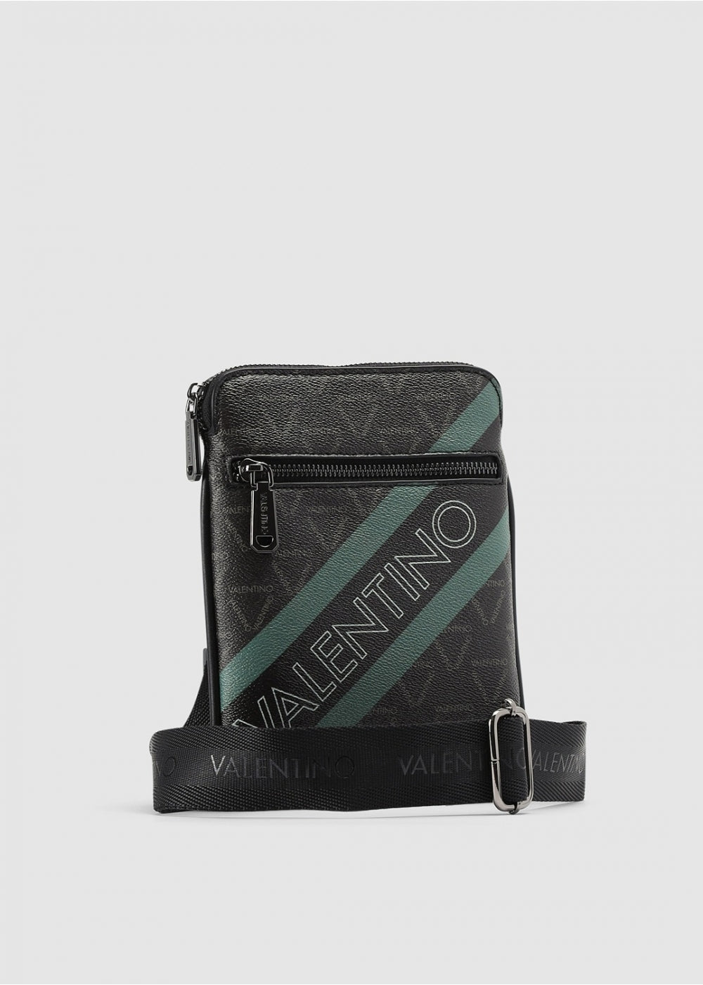 Mens Aron Nero/Militare Crossbody Bag