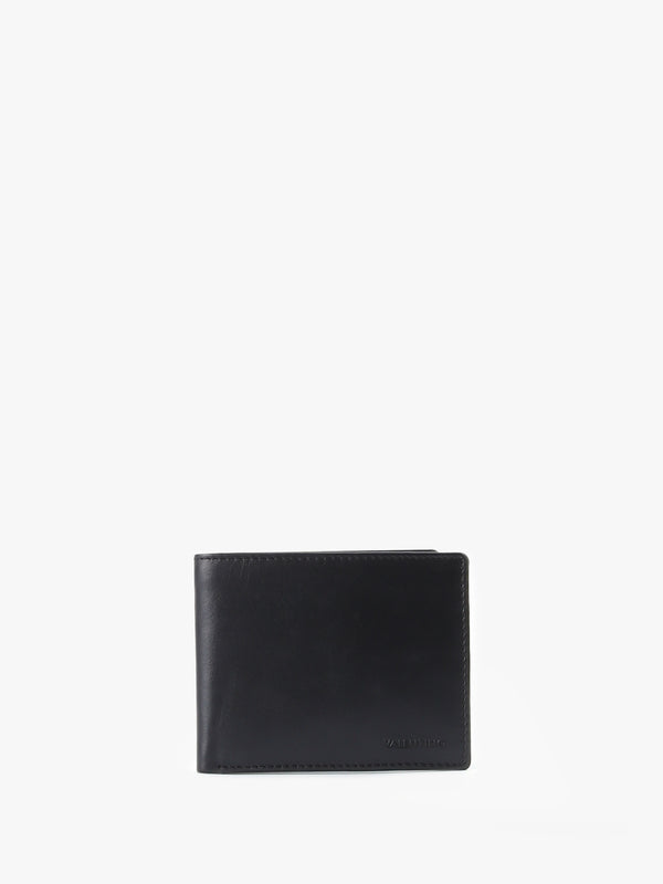 Mens James Black Leather Belt Set