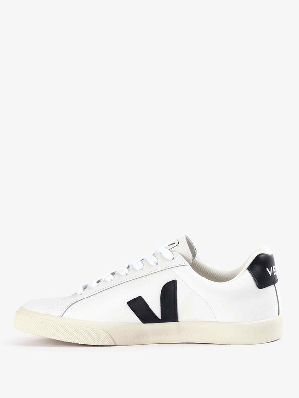 Men’s Esplar Logo Leather White Black Trainers