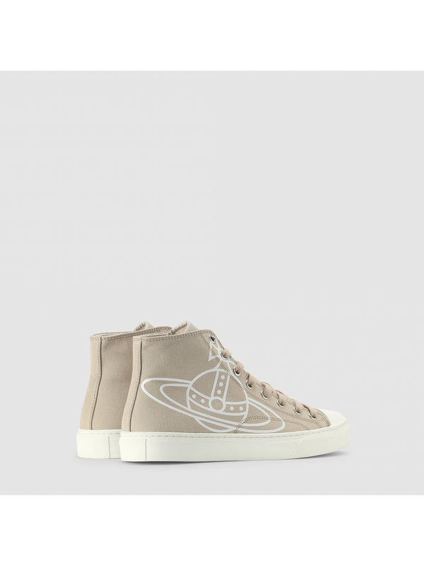 Plimsoll Beige High Top Trainers