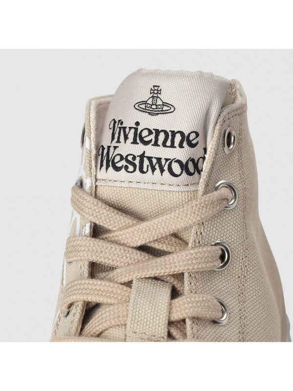 Plimsoll Beige High Top Trainers