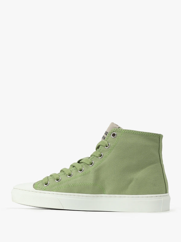 Plimsoll Green High Top Trainers