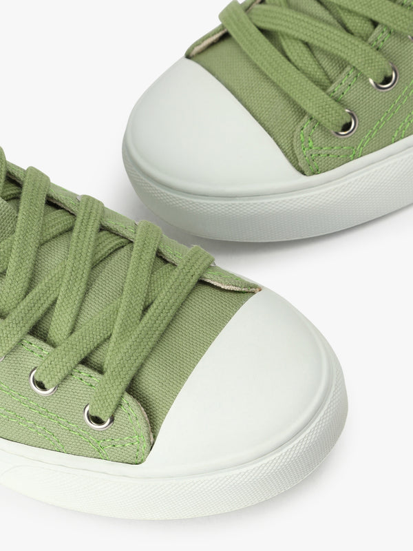 Plimsoll Green High Top Trainers