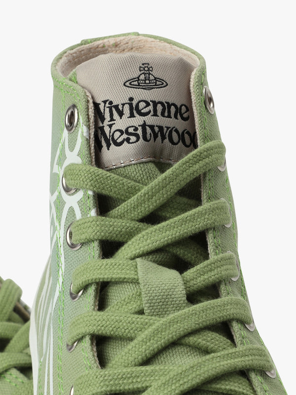 Plimsoll Green High Top Trainers