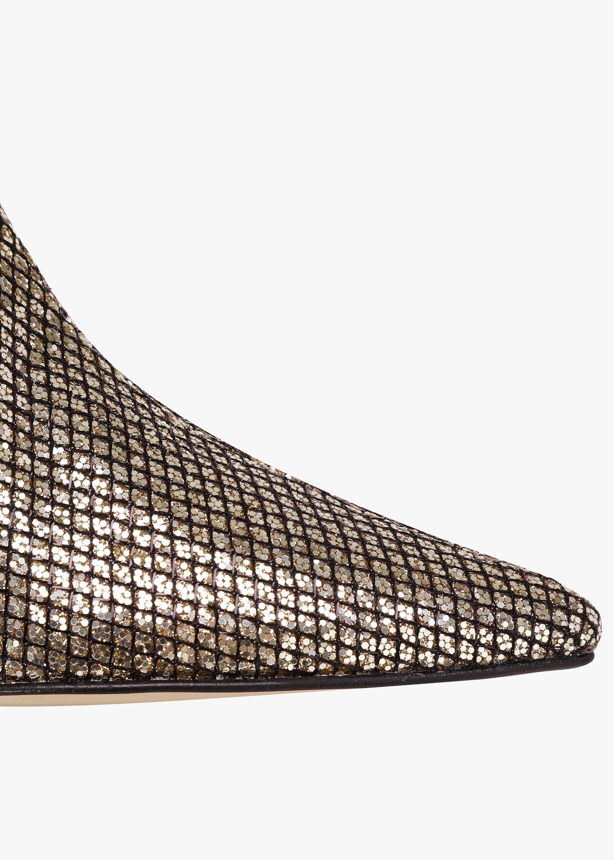 Alia Gold Metallic Glitter Block Heel Ankle Boots