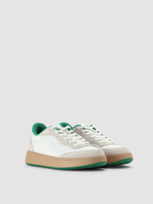 May White & Basil Nylon Trainers