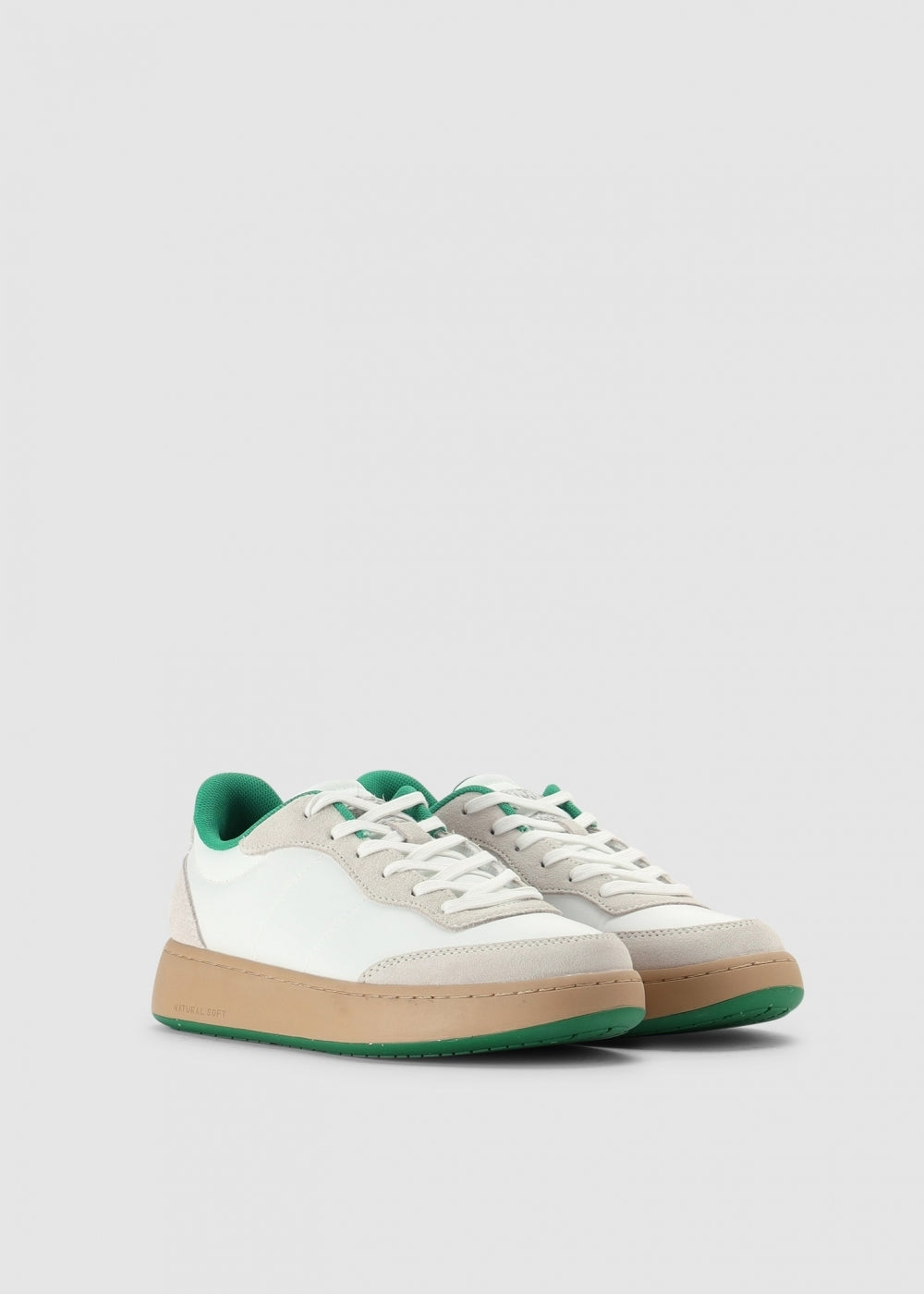 May White & Basil Nylon Trainers