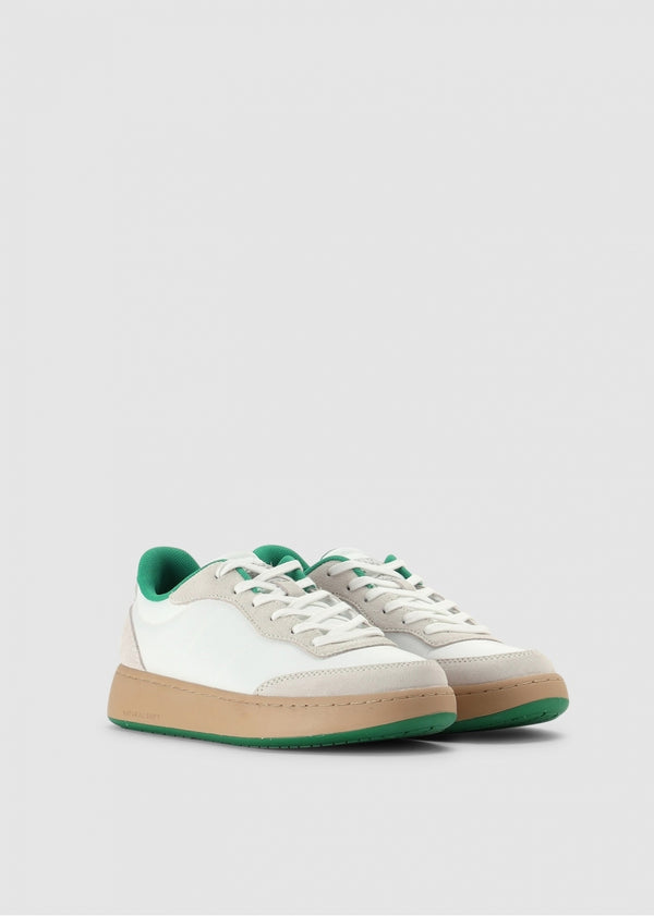 May White & Basil Nylon Trainers