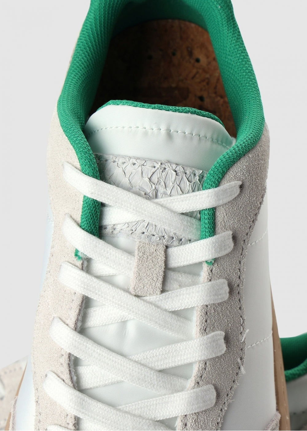 May White & Basil Nylon Trainers