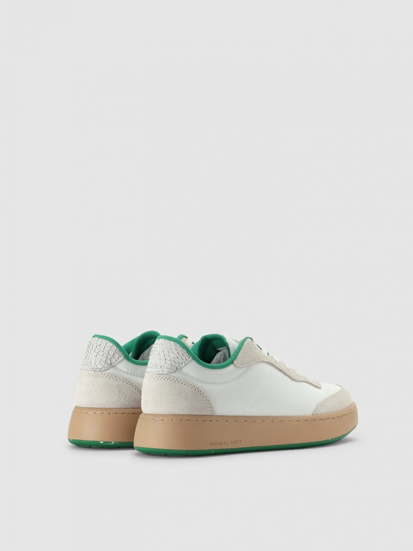 May White & Basil Nylon Trainers