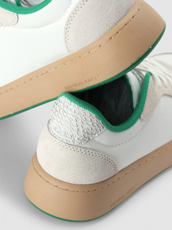 May White & Basil Nylon Trainers