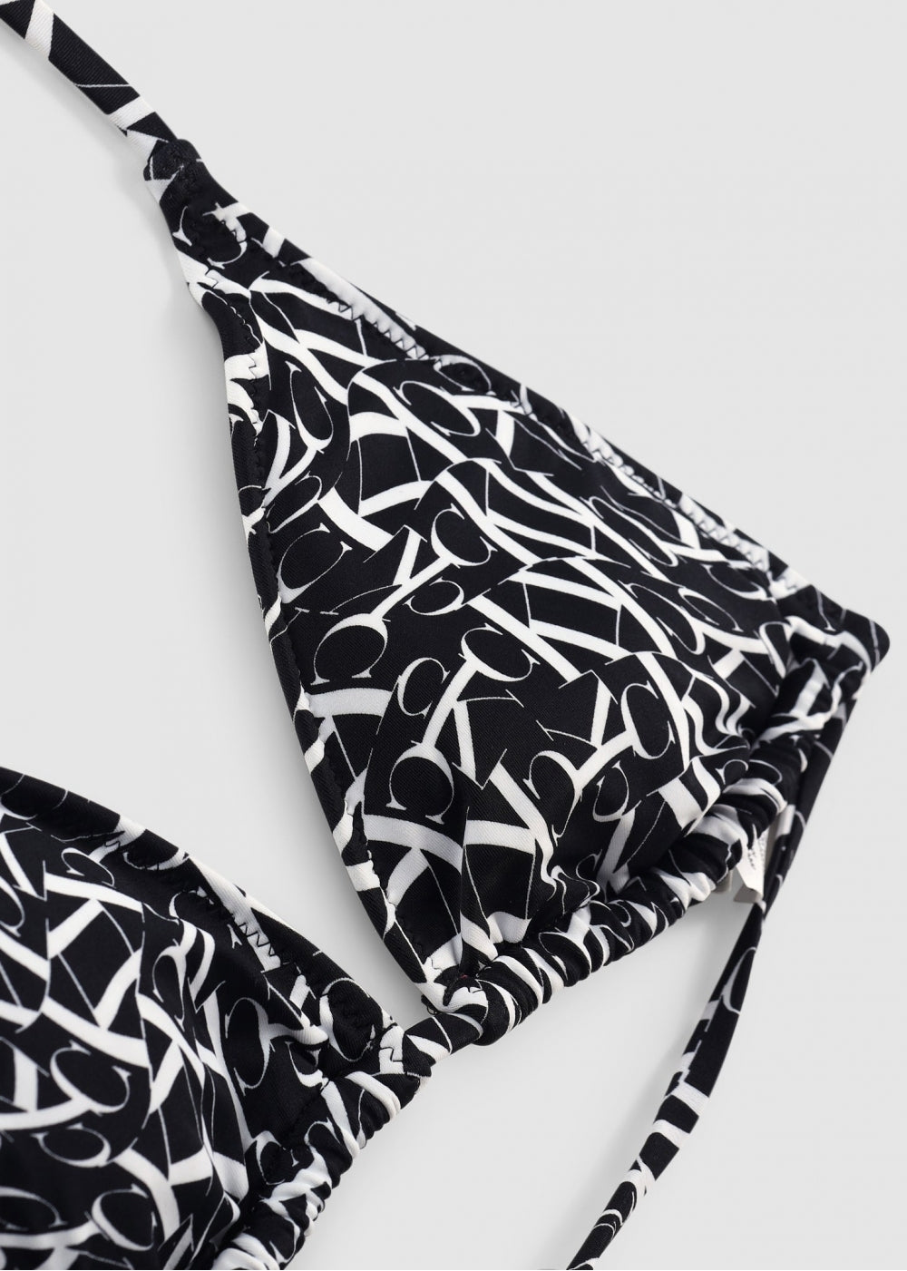 CK Warped Logo String Bikini Top