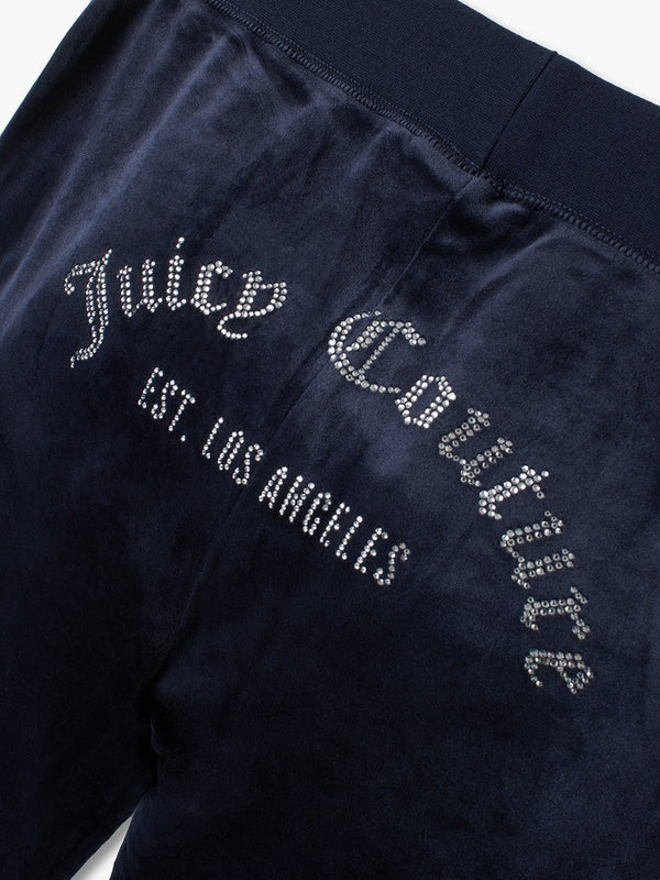 Del Ray Arched Diamante Night Sky Velour Lounge Pants