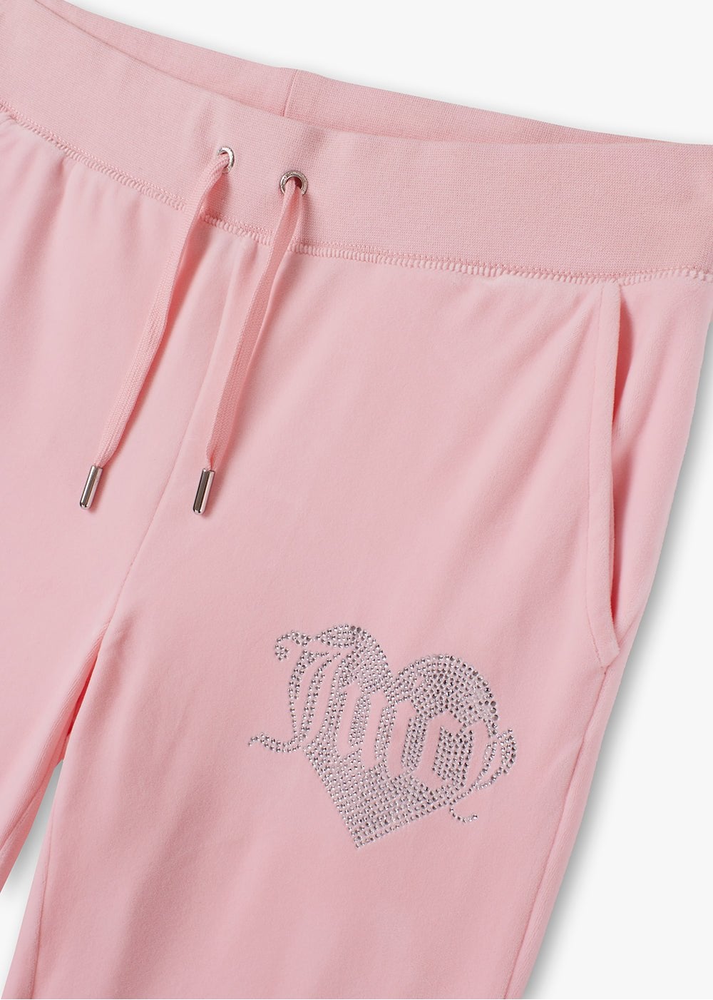Del Ray Apple Blossom Velour Heart Diamante Lounge Pants