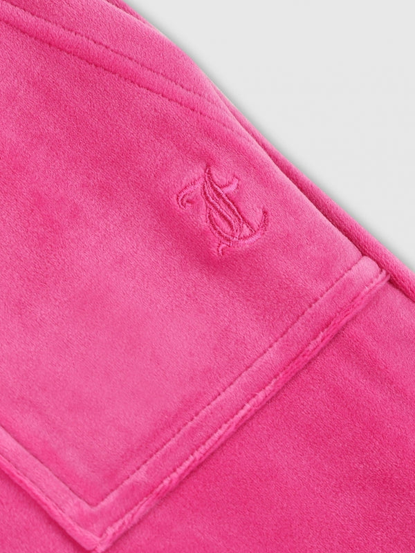 Del Ray Raspberry Rose Velour Pocketed Lounge Pants