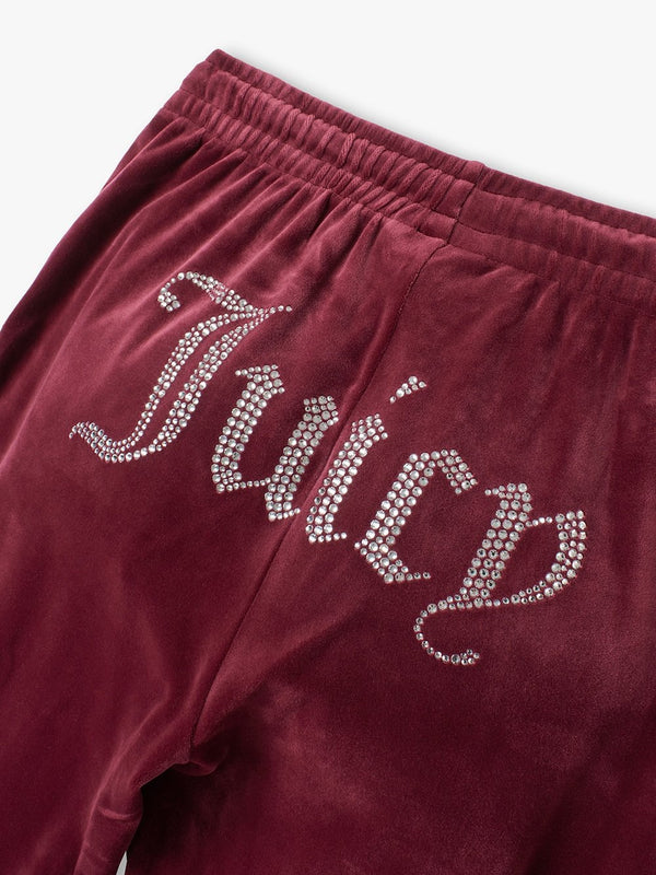 Tina Tawny Port Velour Diamante Track Pants
