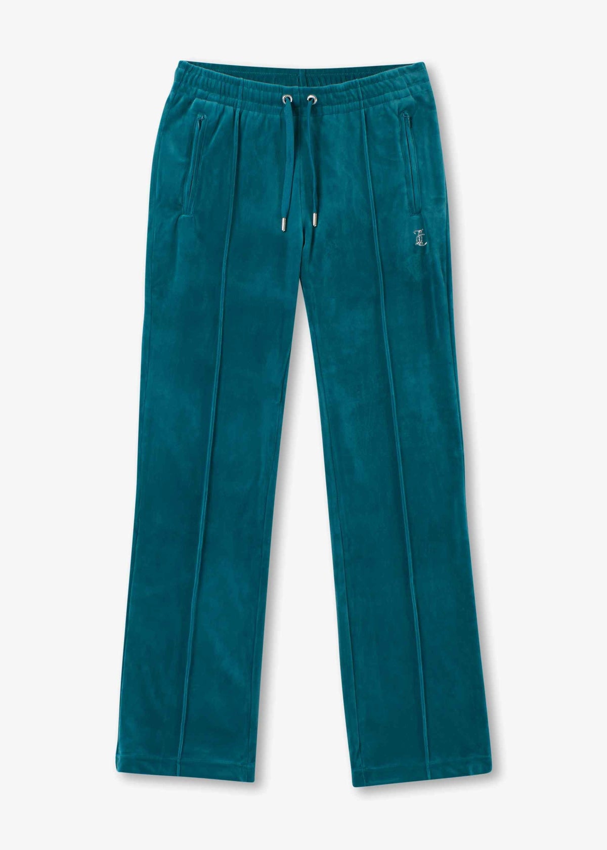 Tina Deep Lagoon Velour Diamante Track Pants