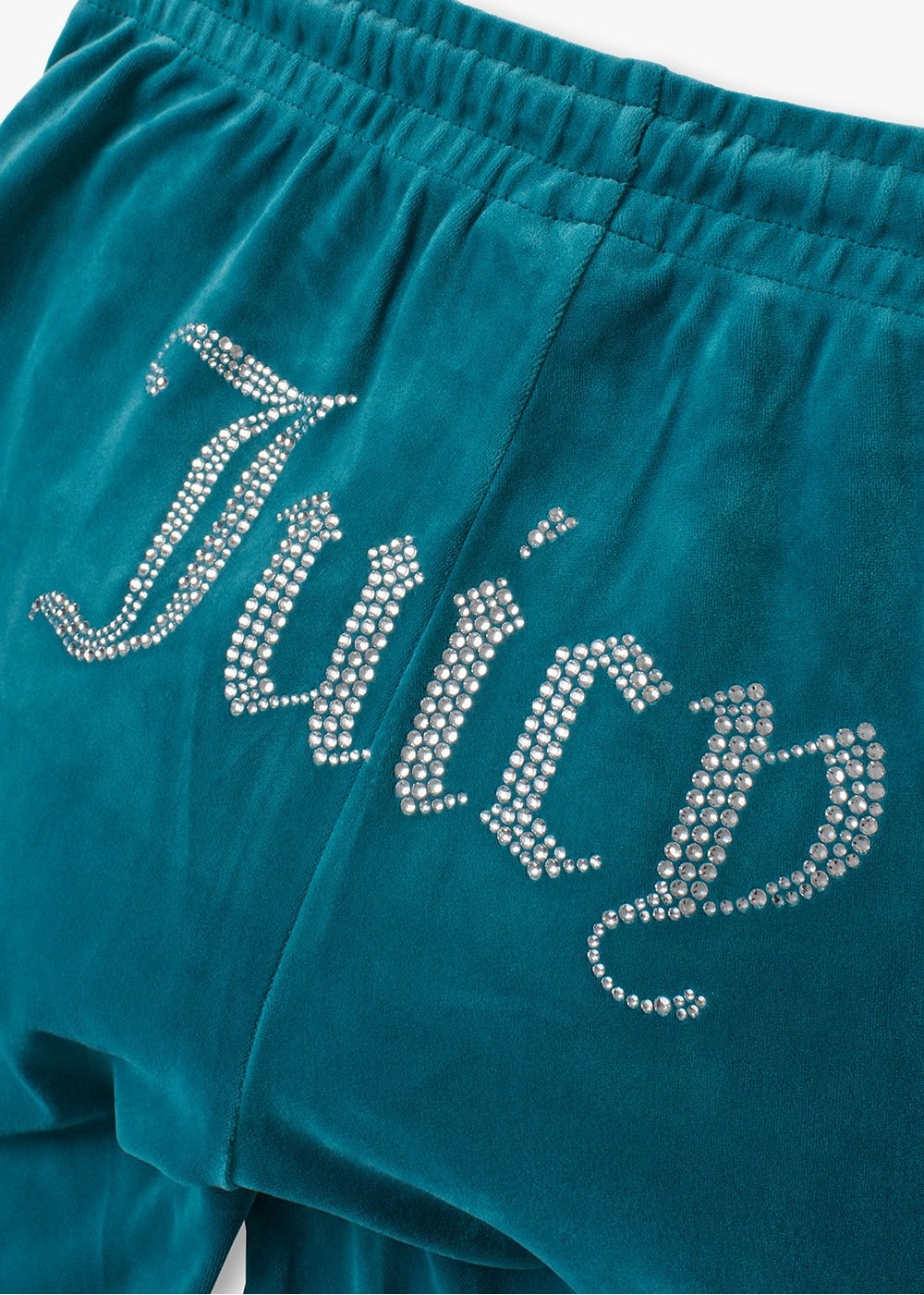 Tina Deep Lagoon Velour Diamante Track Pants