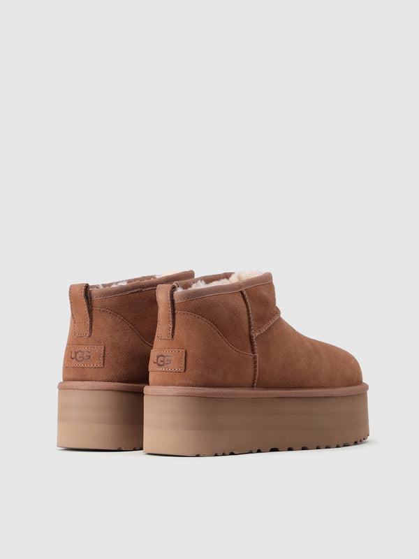 Classic Ultra Mini Chestnut Platform Boots
