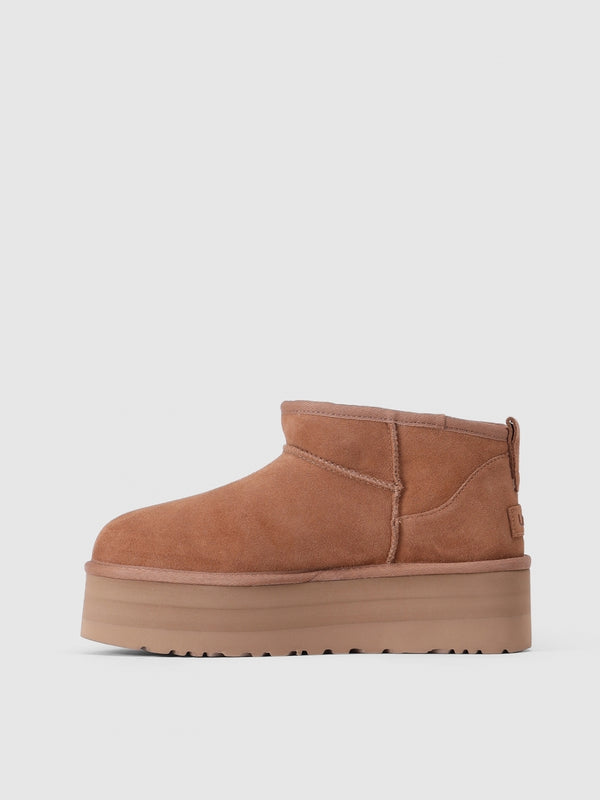 Classic Ultra Mini Chestnut Platform Boots