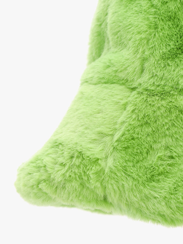 Bobland Green Faux Fur Bucket Hat