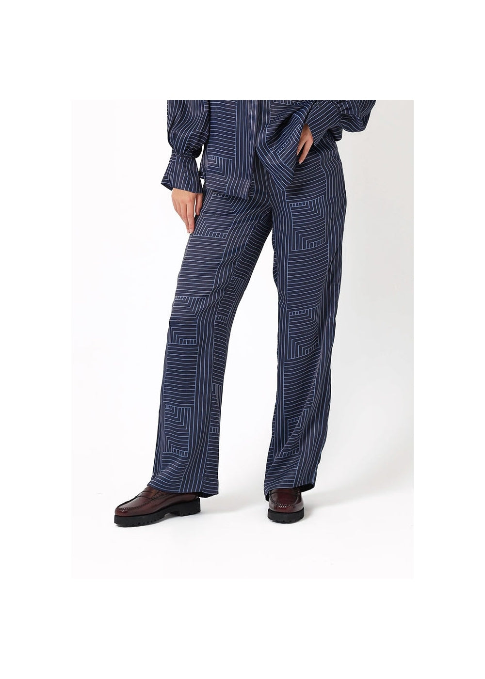 LROOM Dea Geometric Print Trousers