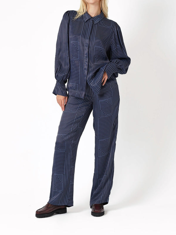 LROOM Dea Geometric Print Trousers