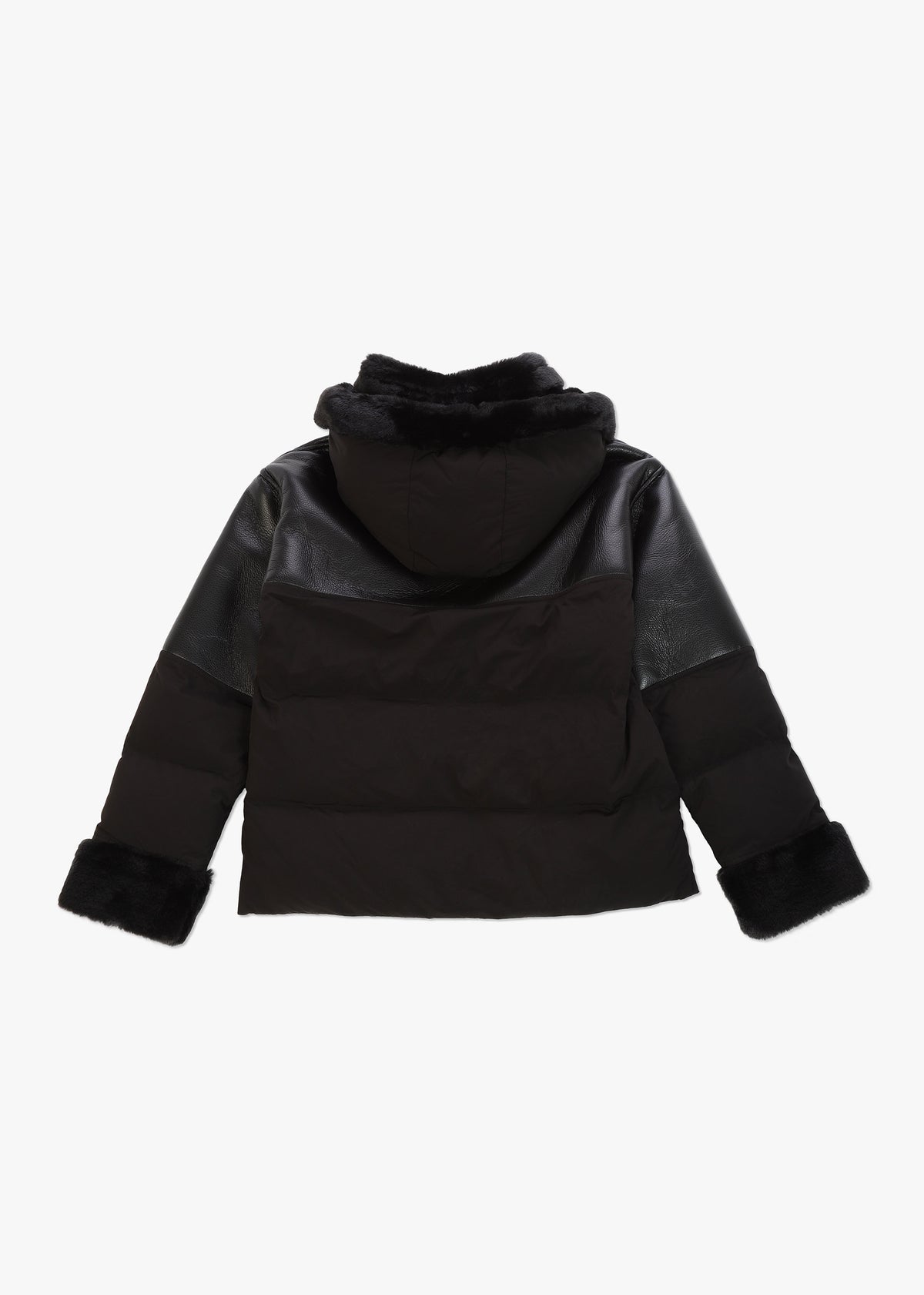 Mina Black Multi Textile Bomber Jacket
