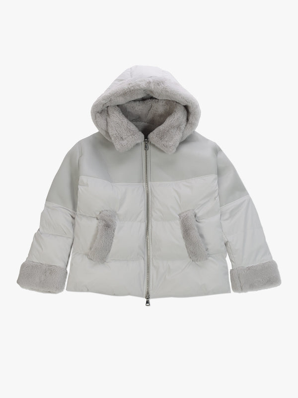 Mina Grey Multi Textile Bomber Jacket