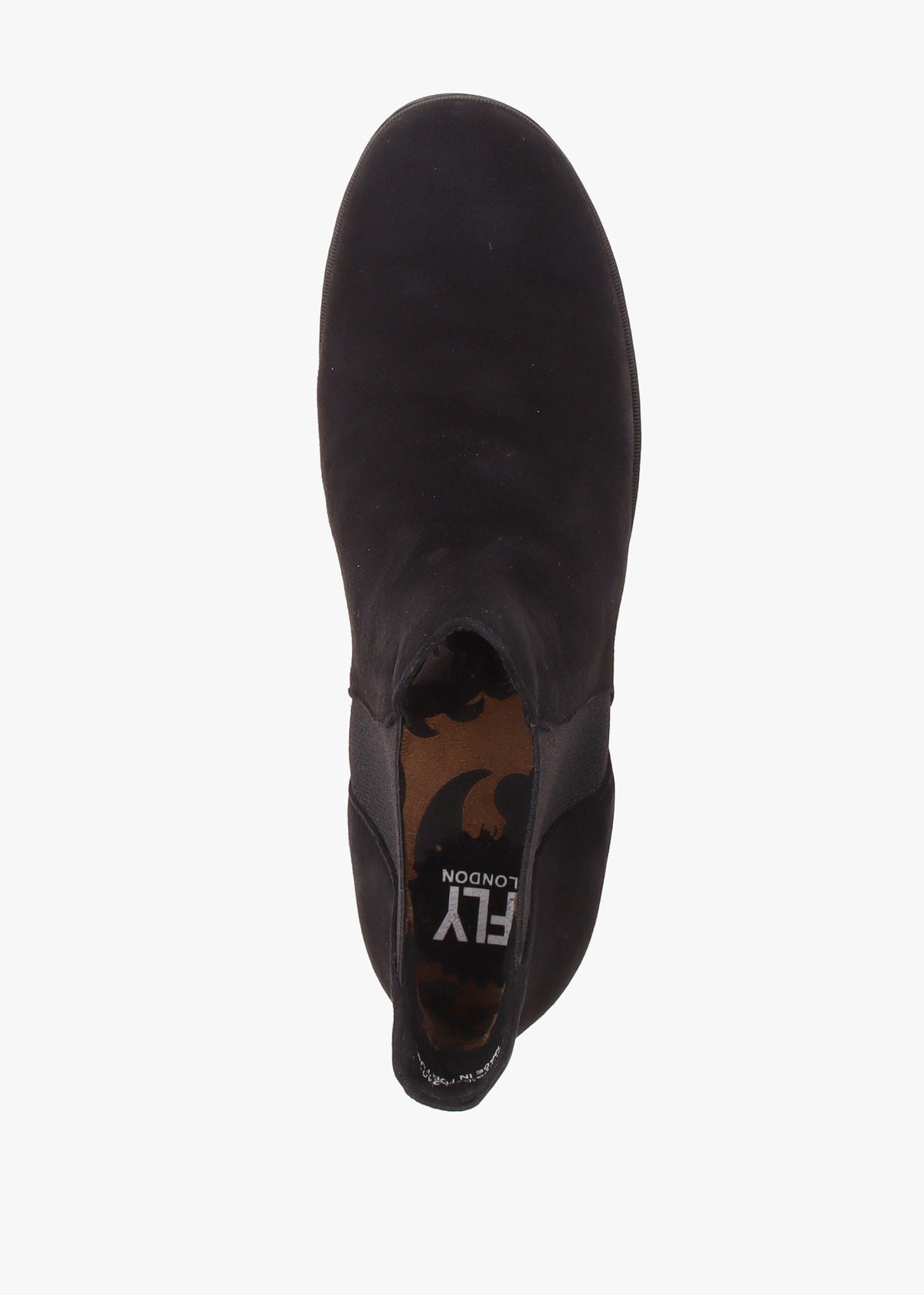Yoss Black Suede Wedge Ankle Boots