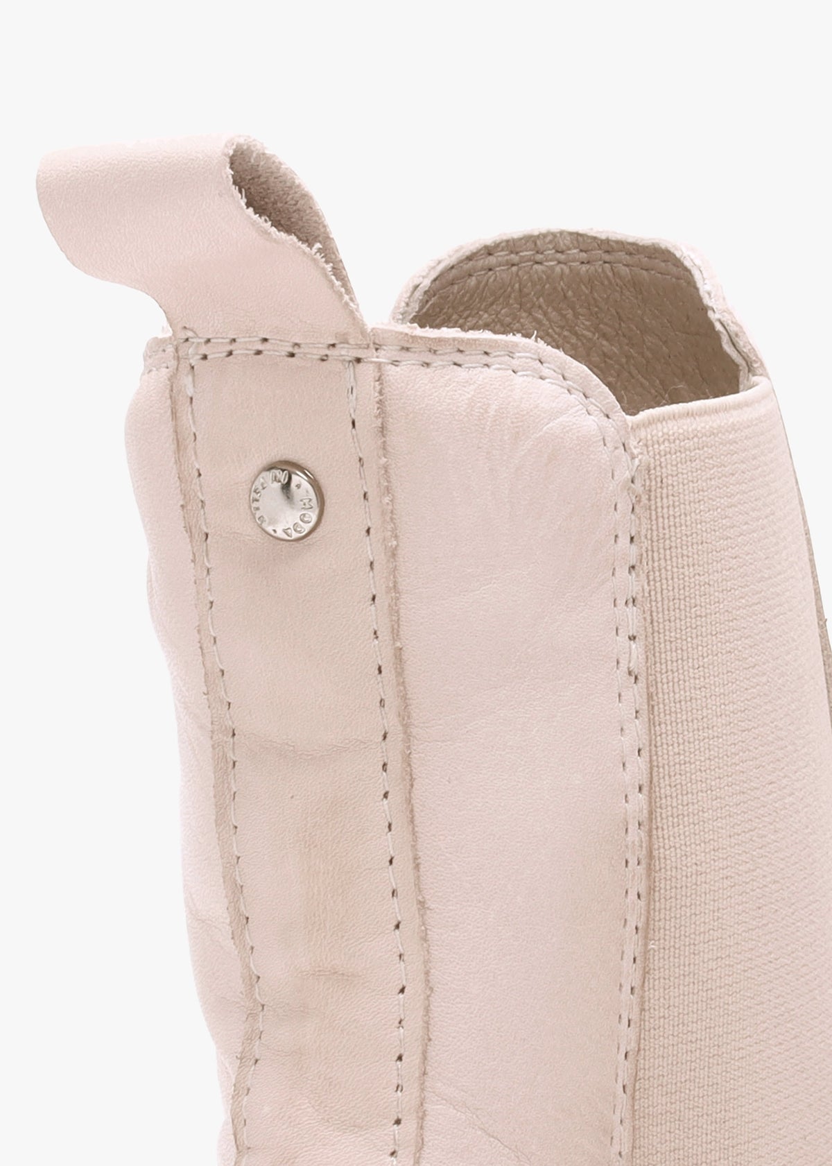Audyn Cream Leather Wedge Ankle Boots