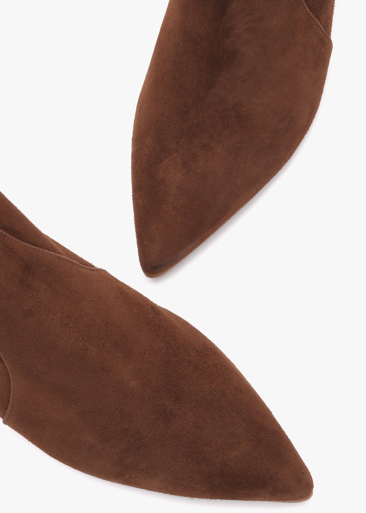 Tan Suede Block Heel Ankle Boots