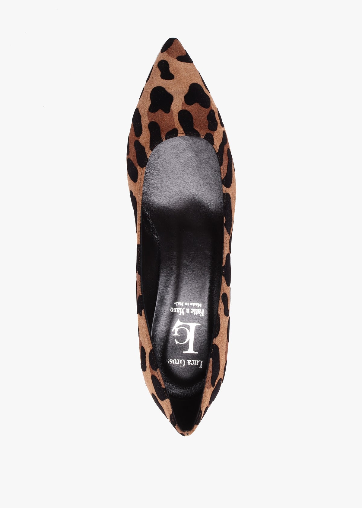 Leopard Suede Block Heel Court Shoes