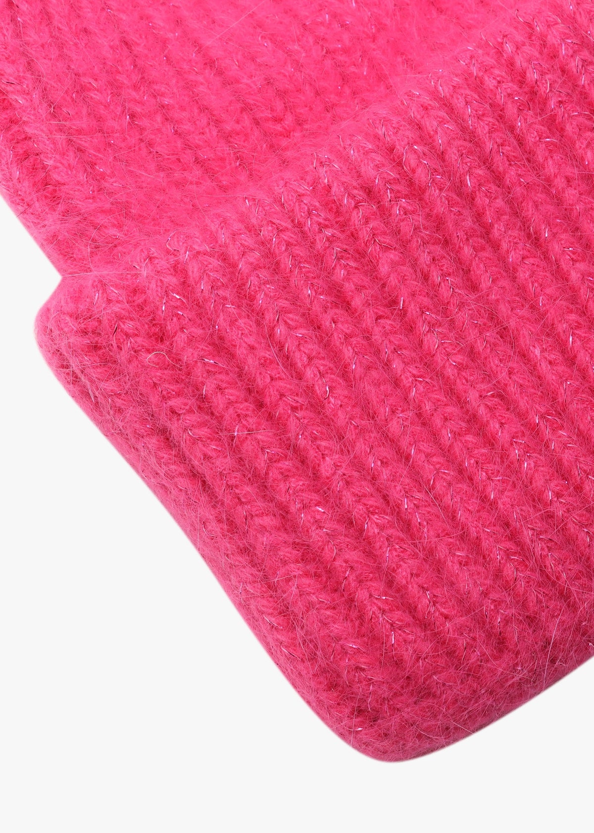 Pink Cashmere Blend Beanie Hat