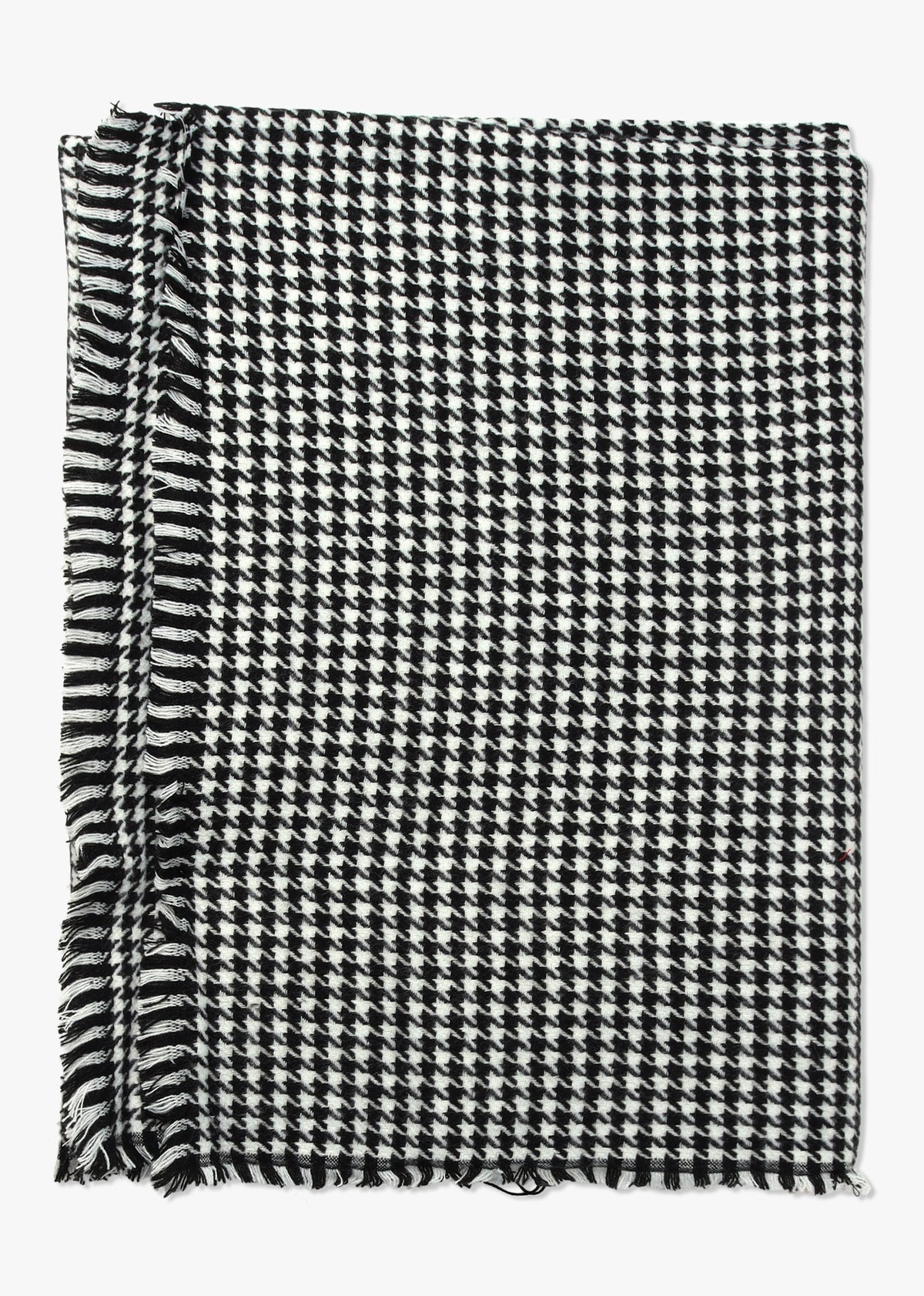 Multicoloured Houndstooth Cashmere Blend Wrap