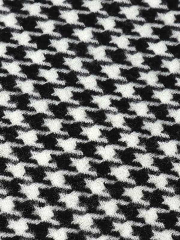 Multicoloured Houndstooth Cashmere Blend Wrap
