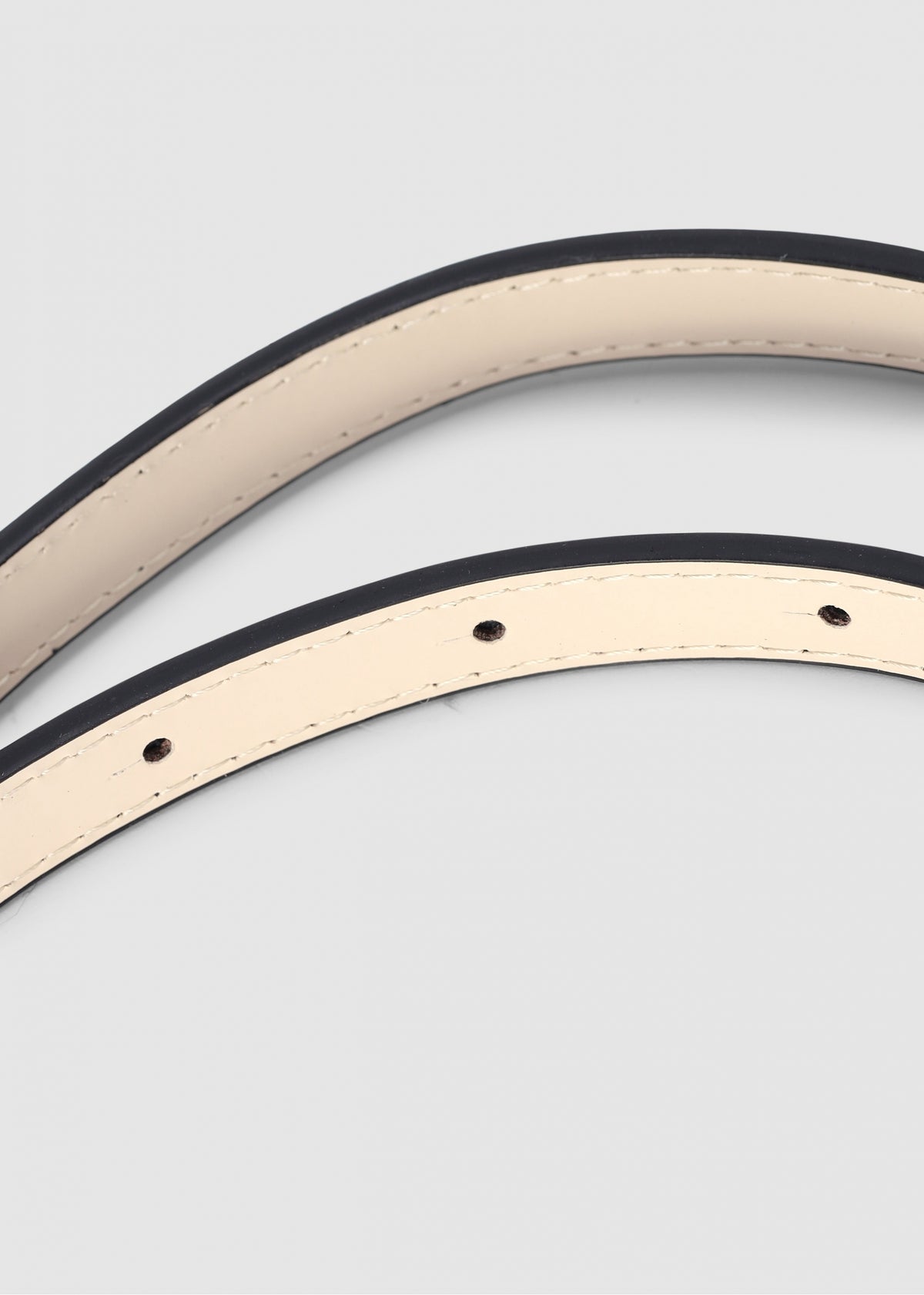 Belty Black Leather Metal Logo Belt