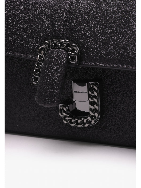 The Galactic Glitter ST. Marc Black Leather Chain Wallet