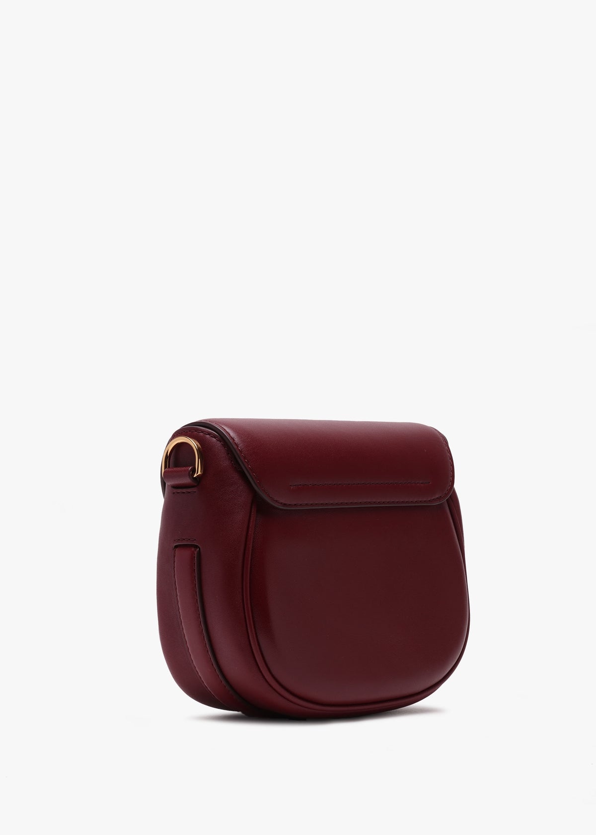 The J Marc Small Cherry Leather Saddle Bag