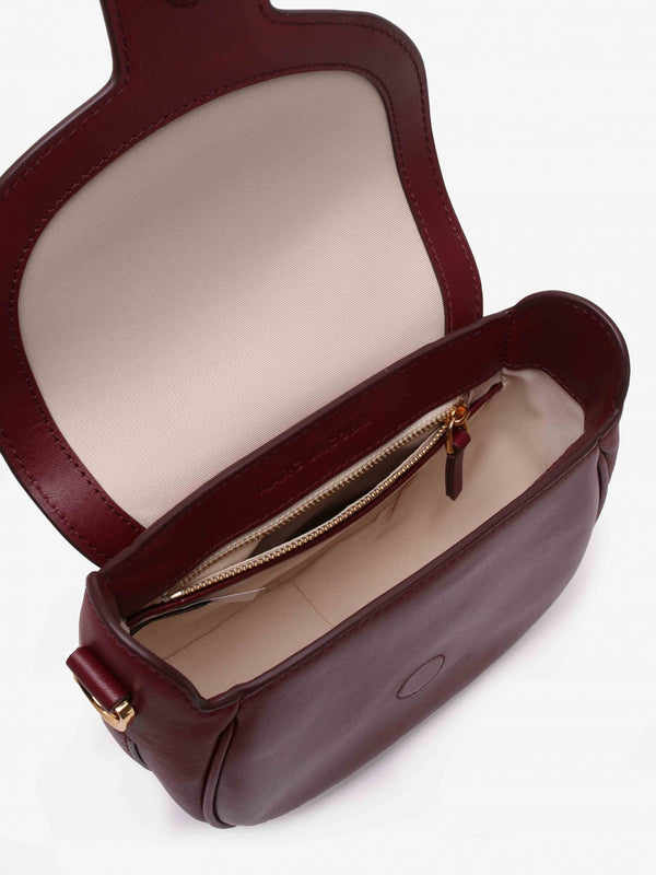 The J Marc Small Cherry Leather Saddle Bag