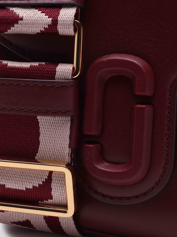 The J Marc Small Cherry Leather Saddle Bag