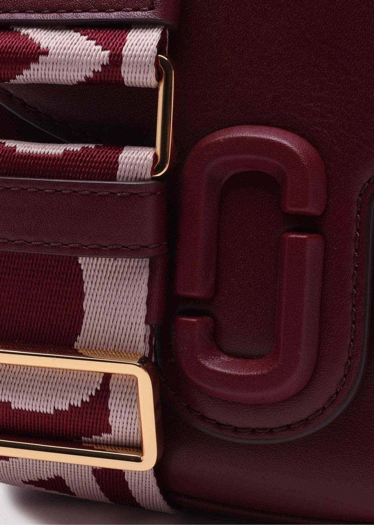 The J Marc Small Cherry Leather Saddle Bag