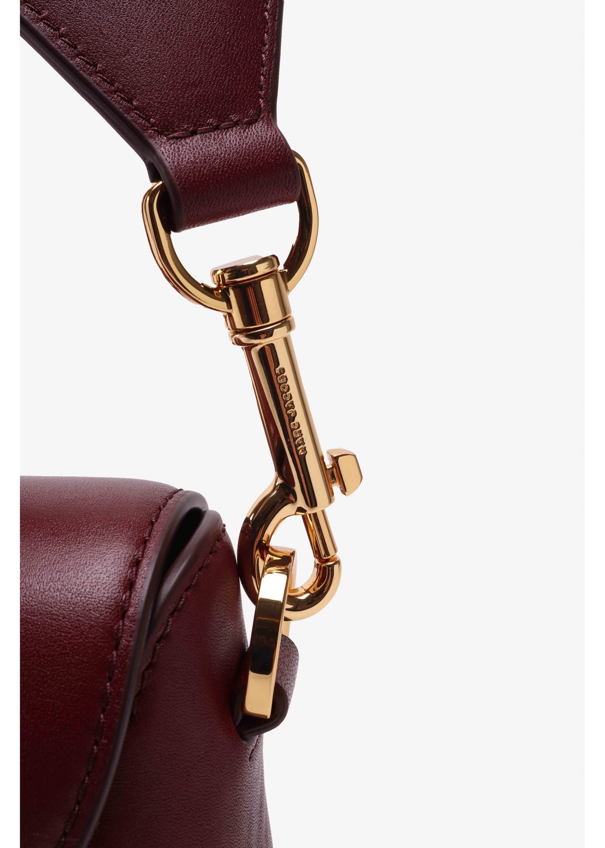 The J Marc Small Cherry Leather Saddle Bag