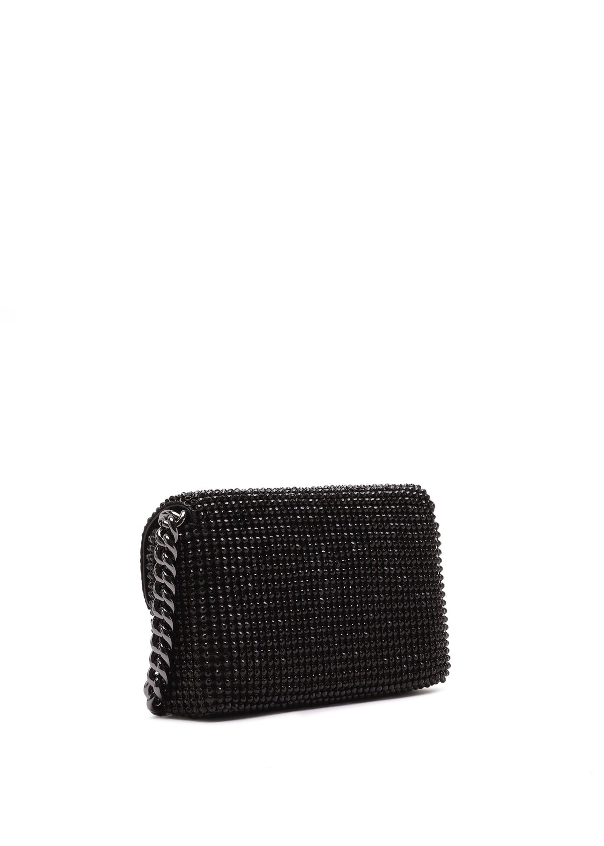 The Rhinestone J Marc Mini Black Shoulder Bag