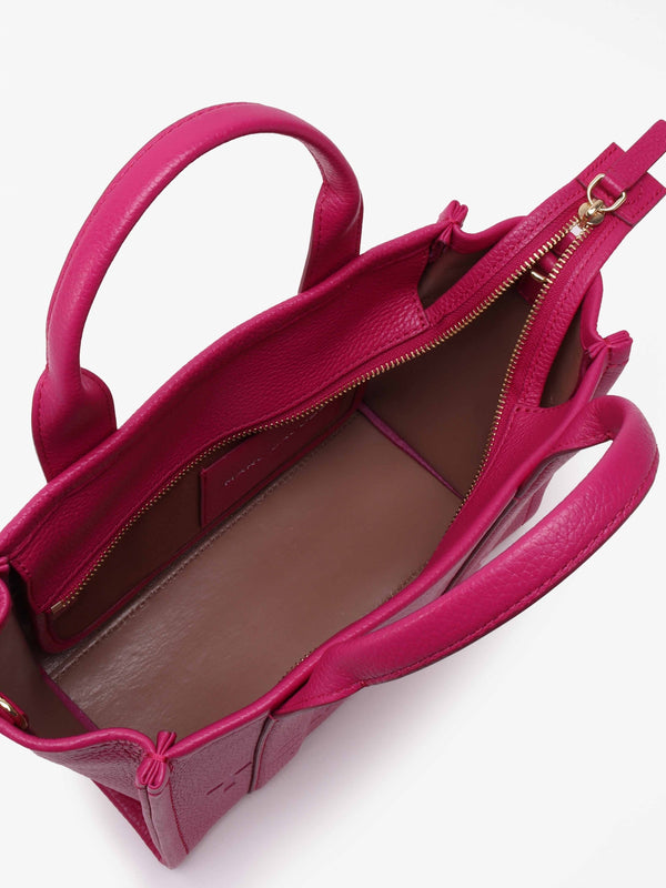 The Leather Small Lipstick Pink Tote Bag