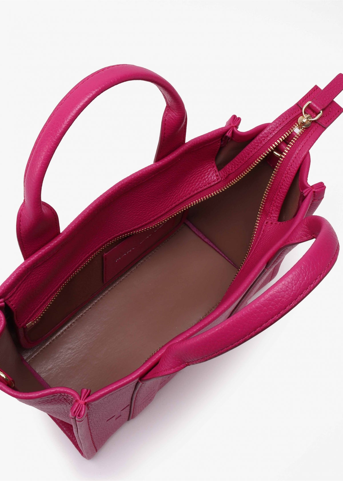 The Leather Small Lipstick Pink Tote Bag