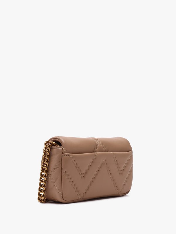 The Quilted Leather J Marc Mini Camel Shoulder Bag