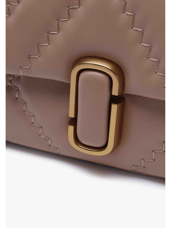 The Quilted Leather J Marc Mini Camel Shoulder Bag